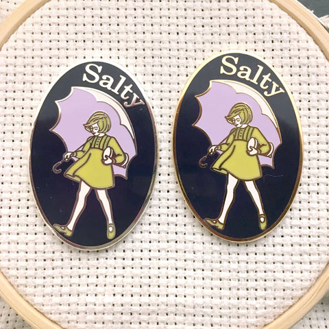 Salty Girl Needle Minder or Lapel Pin