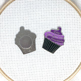 Enjoy Your Shut the Fucupcake Enamel Needle Minder | Magnetic STFU Cupcake Needle Nanny | Pink, Chocolate, Purple Frosted Snark Needleminder