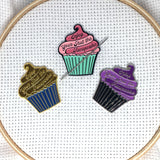 Enjoy Your Shut the Fucupcake Enamel Needle Minder | Magnetic STFU Cupcake Needle Nanny | Pink, Chocolate, Purple Frosted Snark Needleminder