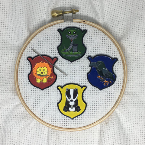 School of Stitchcraft Hogwarts House Animals Enamel Needle Minders