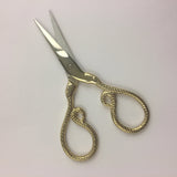 Snake Embroidery Scissors | Gold Serpent Cross Stitch Sewing Scissors | Coiled Snake Brass Fine Point Scissors | Viper Snips