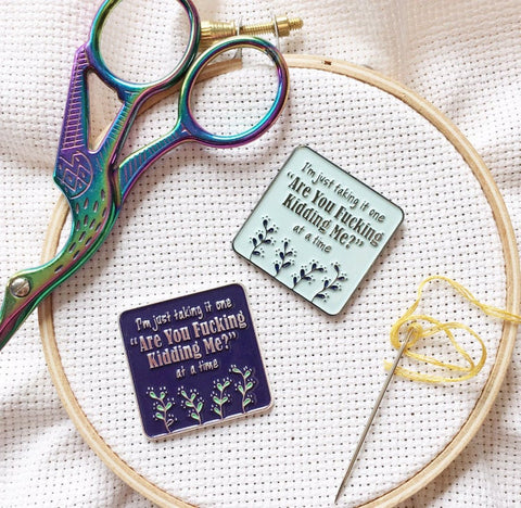 Are You F'in Kidding Me? Needle Minder | Taking it one "Are you fucking kidding me?" at a time Magnetic Needle Holder | Snarky Needle Mind