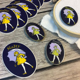 BUNDLE: Salty Girl Decal & Needle Minder | Salty Bitch Needleminder - Flask Sticker Set | Spilled Salt Enamel Needle Magnet and Die Cut Set
