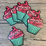 BUNDLE: Shut the Fucupcake Decal & Needle Minder | STFU Needleminder - Flask Sticker Set | Snarky CupcakeEnamel Needle Magnet - Die Cut Set