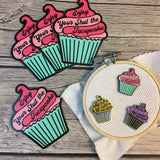 BUNDLE: Shut the Fucupcake Decal & Needle Minder | STFU Needleminder - Flask Sticker Set | Snarky CupcakeEnamel Needle Magnet - Die Cut Set