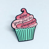 BUNDLE: Shut the Fucupcake Decal & Needle Minder | STFU Needleminder - Flask Sticker Set | Snarky CupcakeEnamel Needle Magnet - Die Cut Set