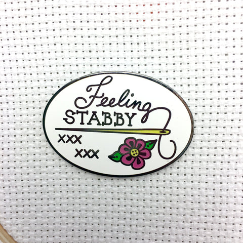 Feeling Stabby Enamel Needle Minder