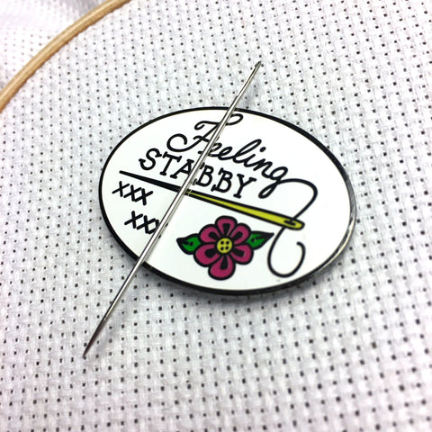 Feeling Stabby Enamel Needle Minder