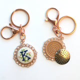 Stitchable Rose Gold Empty Cross Stitch Keychain