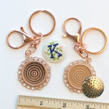 Stitchable Rose Gold Empty Cross Stitch Keychain