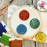 My Wand Chose Me Wizarding House Needle Minders | Magic Wand Sewing Needle Magnets | Embroidery Cross Stitch Enamel Needleminders for Wizard
