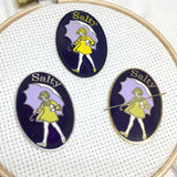 BUNDLE: Salty Girl Decal & Needle Minder | Salty Bitch Needleminder - Flask Sticker Set | Spilled Salt Enamel Needle Magnet and Die Cut Set