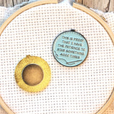 Proof I Have The Patience To Stab Something 4000 Times Needle Minder| Funny Enamel Needleminder for Cross Stitch Embroidery Quilting