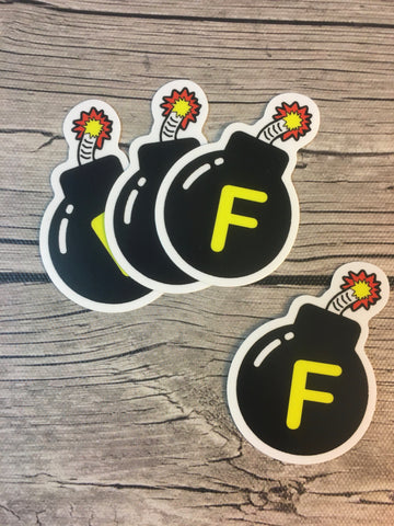 F-Bomb Laptop Flask Stickers