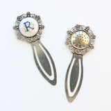Stitchable Silver Bookmarks -Empty Cross Stitch Embroidery Vintage Style Clip