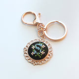 Stitchable Rose Gold Empty Cross Stitch Keychain