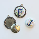 Cross Stitch Alphabet Monogram Letters - Floral Vine Wrapped Lettering