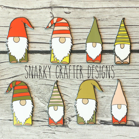 Gnomes Enamel Needle Minders | Scandinavian Christmas Elf Leprechaun Needleminder | Little Holiday Red Green Gnome Magnetic Needle Nanny