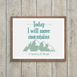 Move Mountains of Laundry Off The Bed Faux Inspirational Cross Stitch Pattern