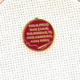 Proof I Have The Patience To Stab Something 4000 Times Needle Minder| Funny Enamel Needleminder for Cross Stitch Embroidery Quilting