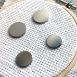 Replacement Needle Minder Backer Discs - Set of Four | Unbreakable Magnetic Steel Needleminder Holder | Metal Washers for Needle Nanny