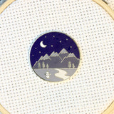 Four Seasons Magnetic Enamel Needle Minder (Set of 4)  Fall, Spring, Summer, Winter | Outdoor Mountains Travel Sunrise Sunset Needleminder