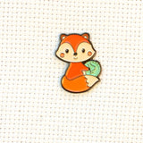 Crafty Woodland Creatures Needle Minders | Cute Stitching Hedgehog, Owl, Fox Needle Nanny | Cross Stitch or Embroidery Needle Holder Magnet