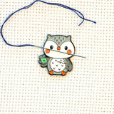 Crafty Woodland Creatures Needle Minders | Cute Stitching Hedgehog, Owl, Fox Needle Nanny | Cross Stitch or Embroidery Needle Holder Magnet