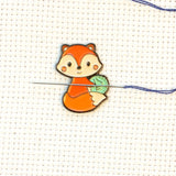 Crafty Woodland Creatures Needle Minders | Cute Stitching Hedgehog, Owl, Fox Needle Nanny | Cross Stitch or Embroidery Needle Holder Magnet