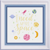 I Need More Space Funny Cross Stitch Pattern