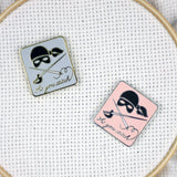 Hard Enamel "As You Stitch" Magnetic Needle Minder | Pink or Blue