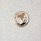 Resting Stitch Face Yellow Gold Magnetic Needle Minder