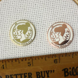 Resting Stitch Face Yellow Gold Magnetic Needle Minder