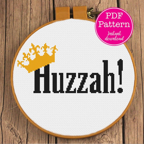 A Royal Huzzah! Cross Stitch Pattern