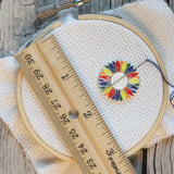 Charitable Rainbow Daisy Flowers Enamel Needleminders
