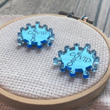 Corona Virus, Covid 19, 2020 Engraved Needle minders Acrylic or Wooden