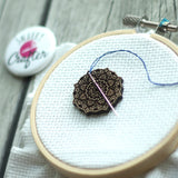 Pretty Mandala Engraved Wooden Needle Minders