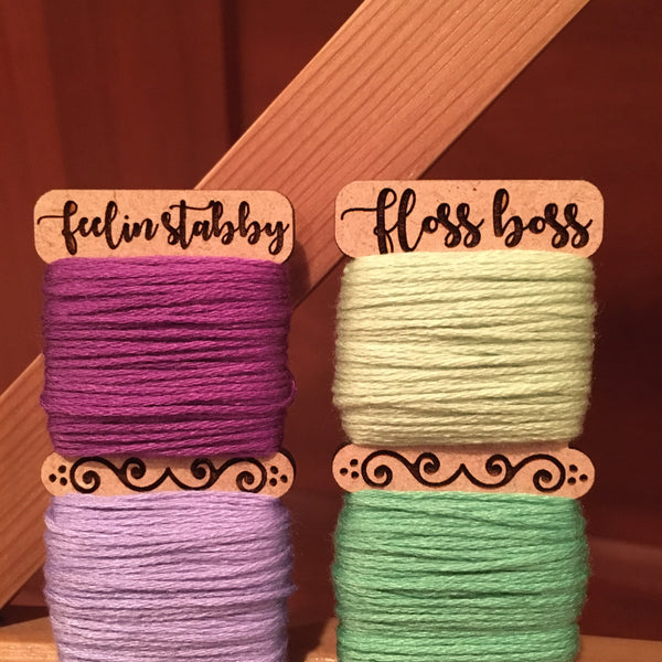 Floss & Needle Organization – Tagged floss organizer – Snarky