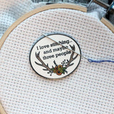 I like stitching.. and maybe three people Snarky Needleminder