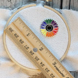 Charitable Rainbow Daisy Flowers Enamel Needleminders