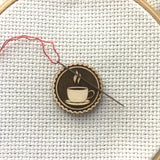 Tea & Cross Stitch Pattern Marker + Needle Minder Bundle