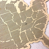 IMPERFECT Stitchable Wooden US State Maps