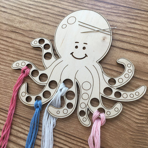 Magnetic Octopus Embroidery Floss Organizer & Needle Minder