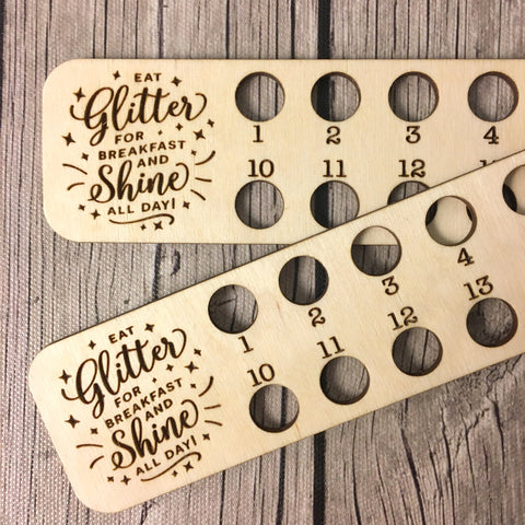 Eat Glitter For Breakfast & Shine All Day Embroidery Floss Organizer for 18 Colors