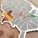 IMPERFECT Stitchable Wooden US State Maps
