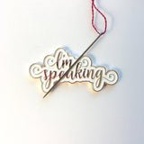 I'm Speaking Rose Gold Needle minders