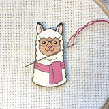 Hipster Alpaca Magnetic Enamel Needle Minder