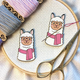 Hipster Alpaca Magnetic Enamel Needle Minder