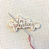 I'm Speaking Rose Gold Needle minders