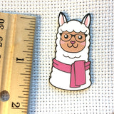 Hipster Alpaca Magnetic Enamel Needle Minder